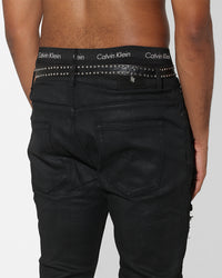 Saint Morta Furious Skinny Jeans Black Wax