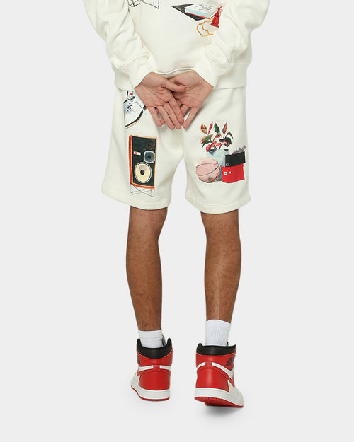 Jordan Flight Artist Series Fleece Shorts Sail/Black/University Red