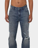 Carré Bouffant Distressed Jeans Vintage Blue