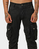 MNML Waxed Denim Cargo Pants Black