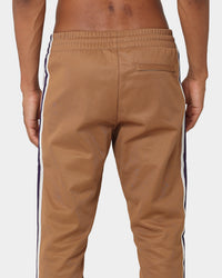 Adidas Adicolor Striped Trackpants Brown Desert