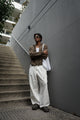 Loiter X The Anti Order Parachute Pants Off White