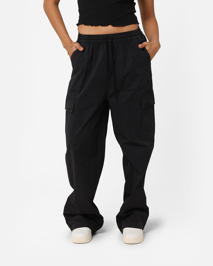 Stussy Women's Drew Cargo Beach Pants Black Culture Kings NZ