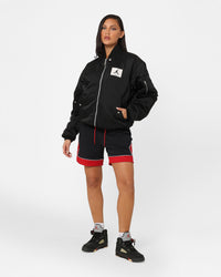 Jordan Women's Lightweight Diamond Shorts Black/Gym Red/White