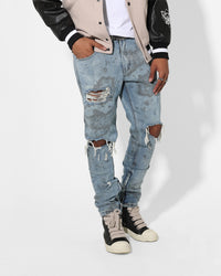 Saint Morta Acid Destroyer Jeans Blue/Black