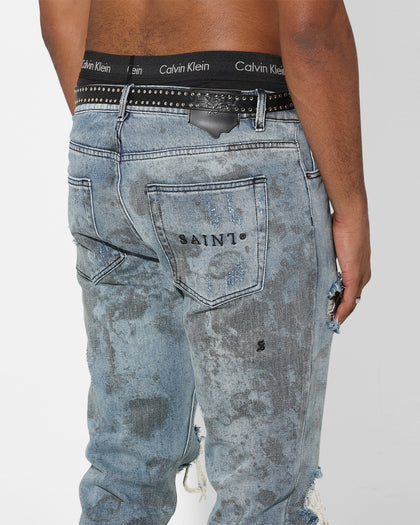 Saint Morta Acid Destroyer Jeans Blue/Black