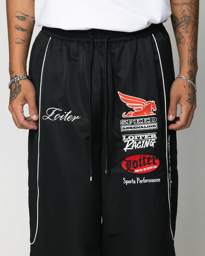 Loiter Speedway Track Pants Black