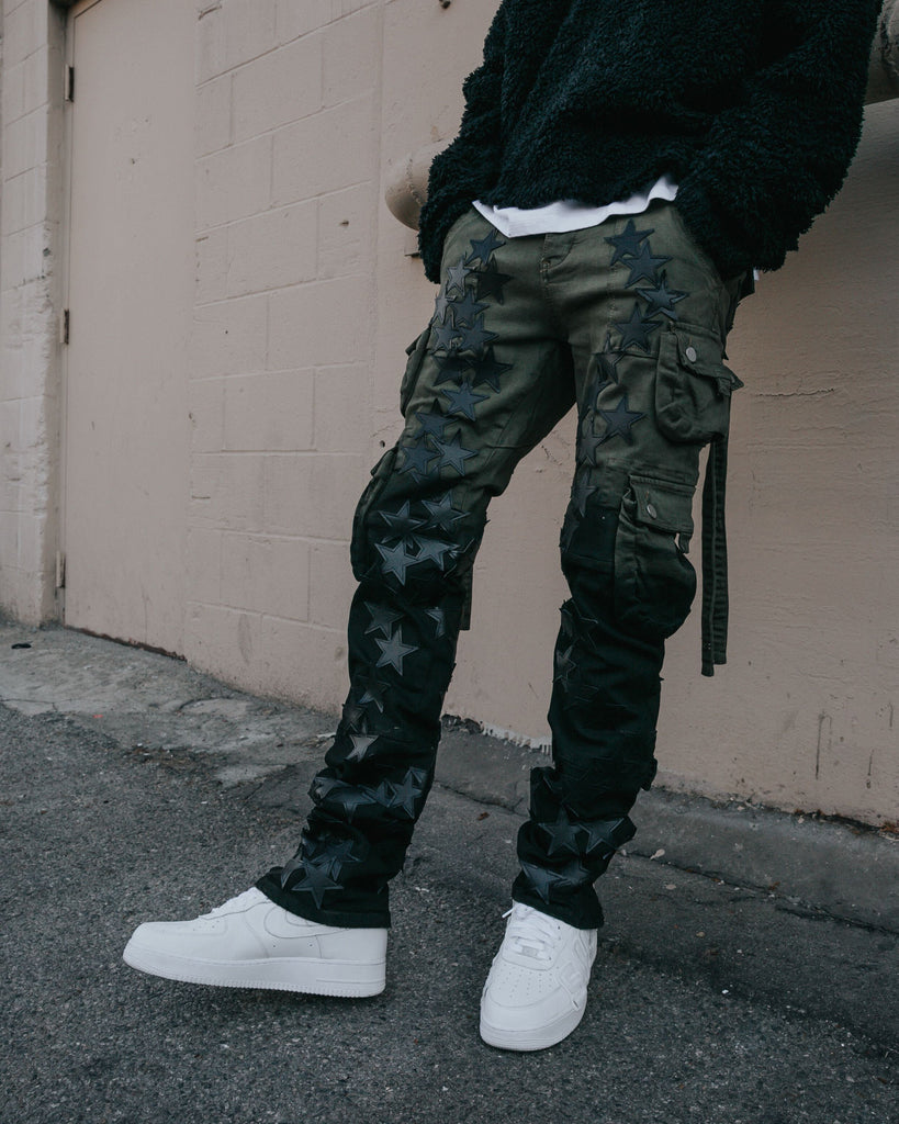 MNML D474 Cargo Straight Denim Pants Multi | Culture Kings NZ