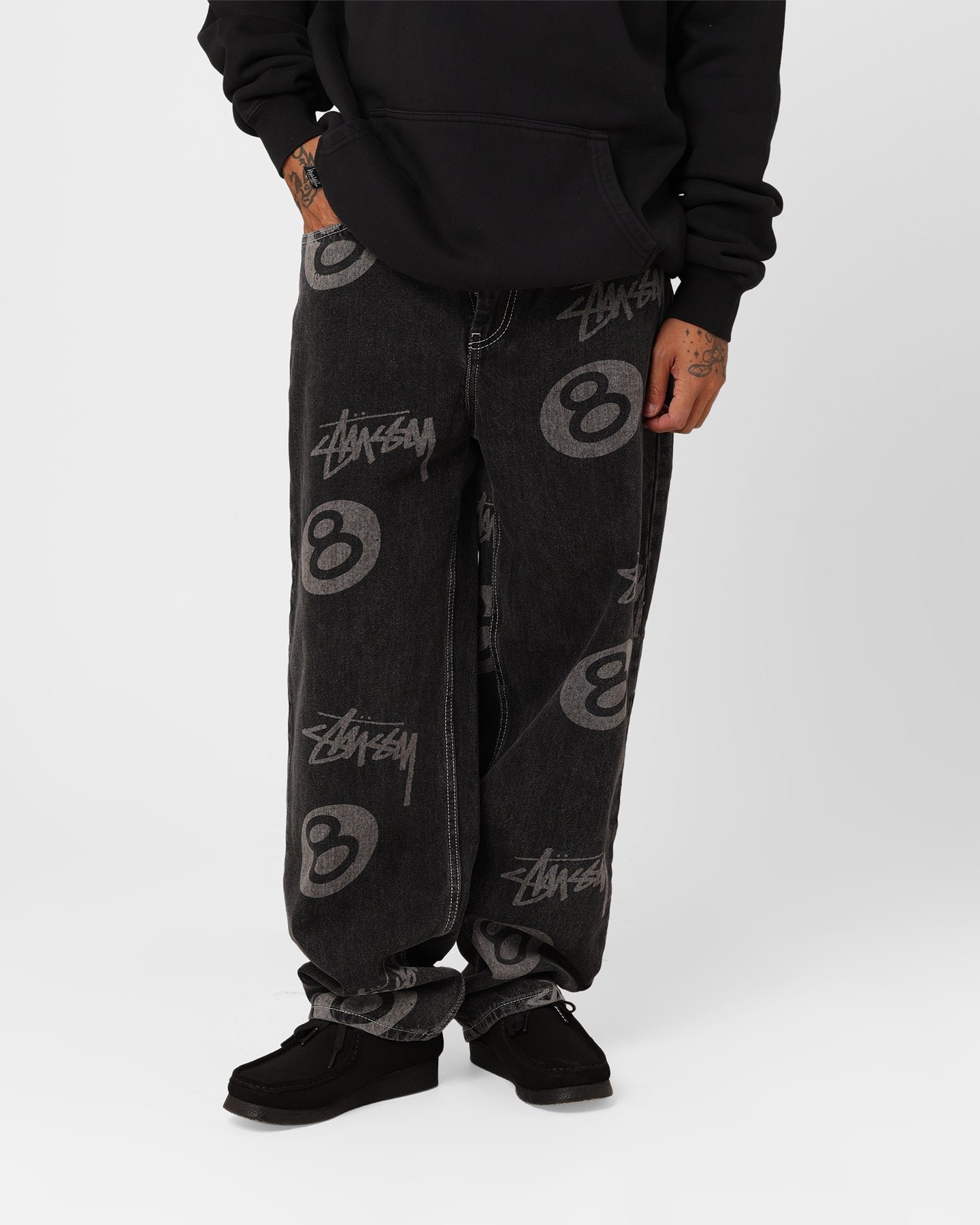 Stussy Stock 8 Ball Jeans Black Denim | Culture Kings NZ