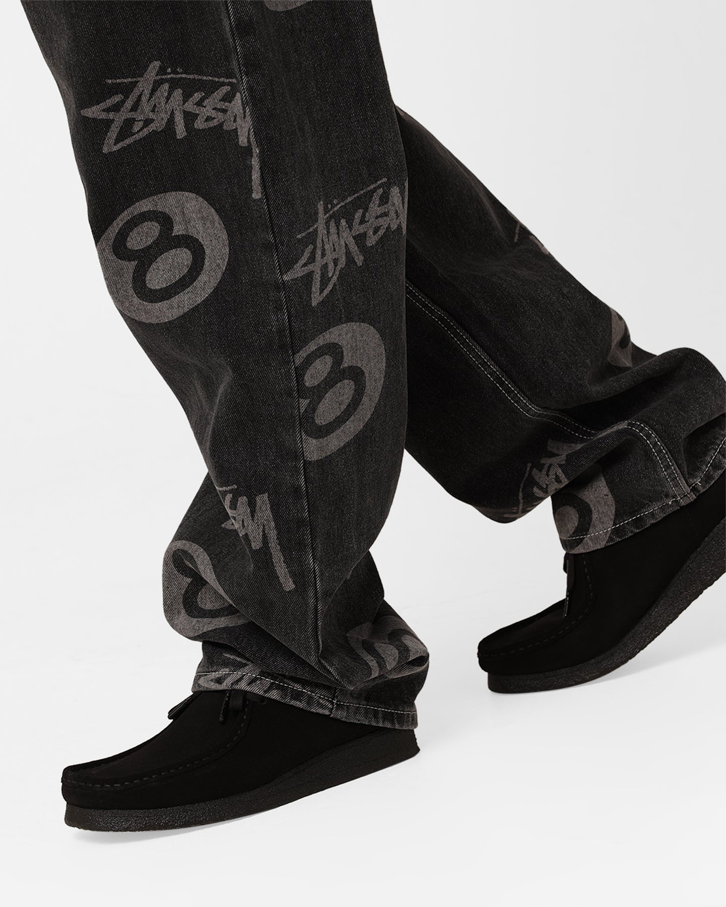 Stussy Stock 8 Ball Jeans Black Denim | Culture Kings NZ