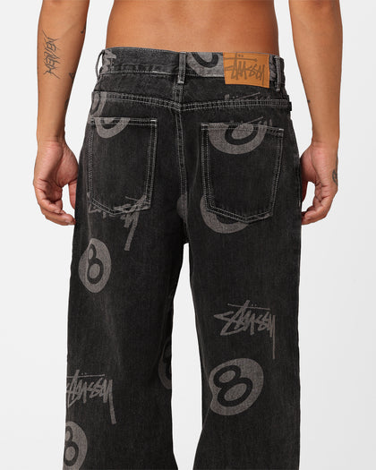 Stussy Stock 8 Ball Jeans Black Denim