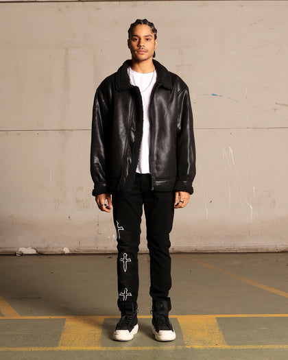 Saint Morta Daggers Skinny Jeans Black