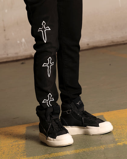 Saint Morta Daggers Skinny Jeans Black