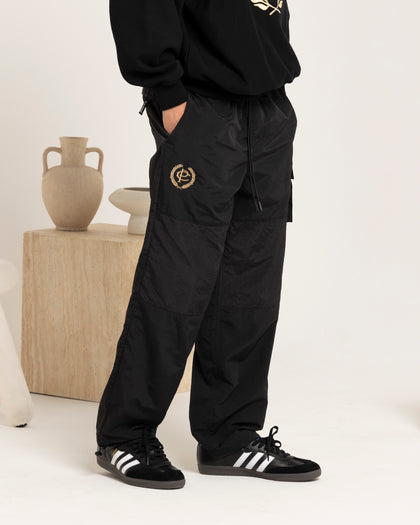 Carre Block Joggers Black