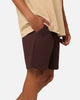 Carre Luxe Linen Shorts Brown