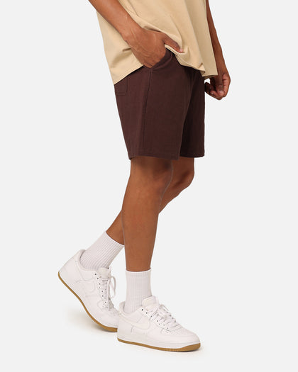 Carre Luxe Linen Shorts Brown