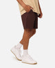 Carre Luxe Linen Shorts Brown