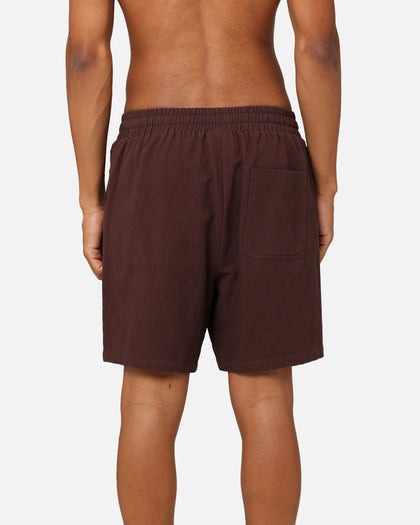 Carre Luxe Linen Shorts Brown