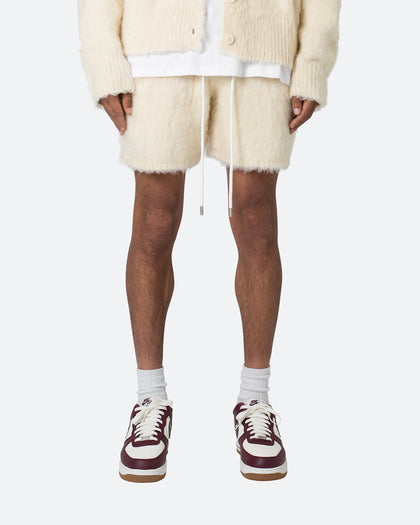MNML Fuzzy Sweat Shorts Off White