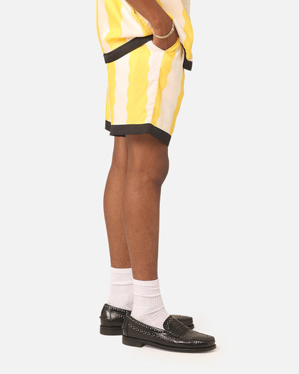 99 Cabana Bowling Shorts Yellow/Off White