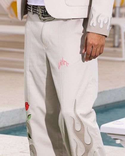 Loiter Western Trouser Off White