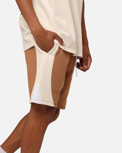 Carre C Star Panelled Shorts Tobacco