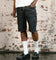 Saint Morta Skull And Bones Denim Shorts Vintage Black