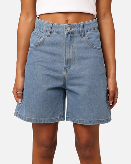 Stussy Women's Shorts Mid Blue