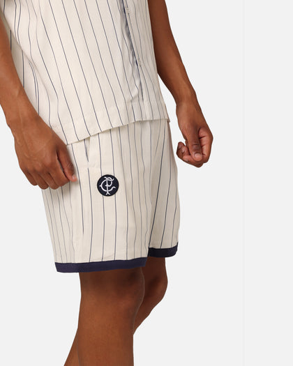 Carre Base Pinstripe Shorts Off White
