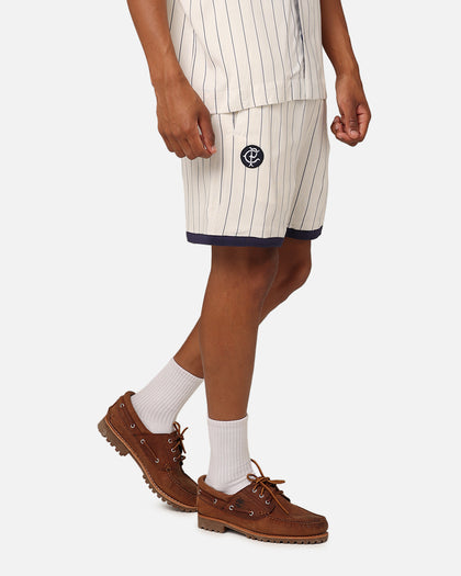 Carre Base Pinstripe Shorts Off White