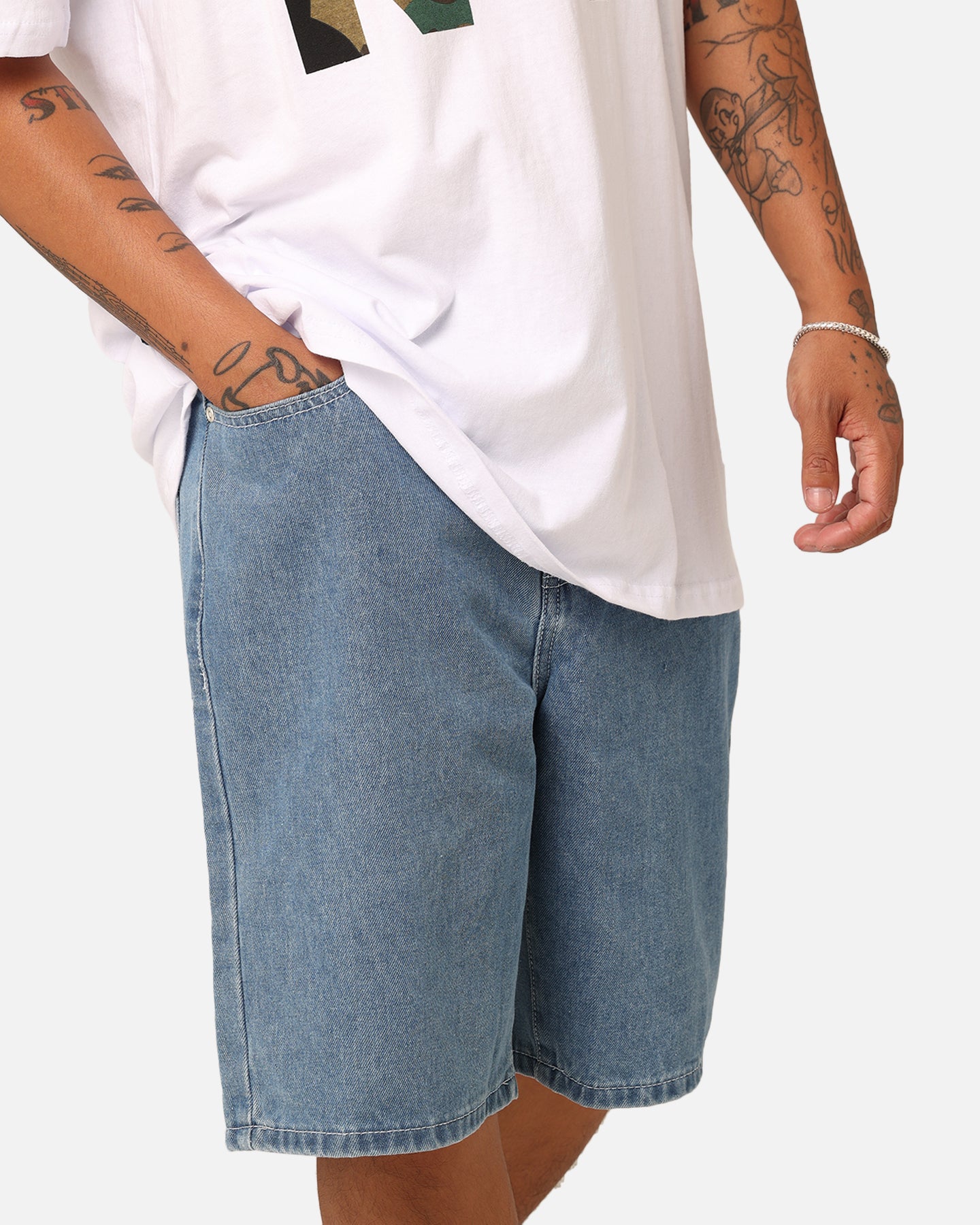 Stussy Denim Big Ol' Shorts Mid Denim | Culture Kings NZ