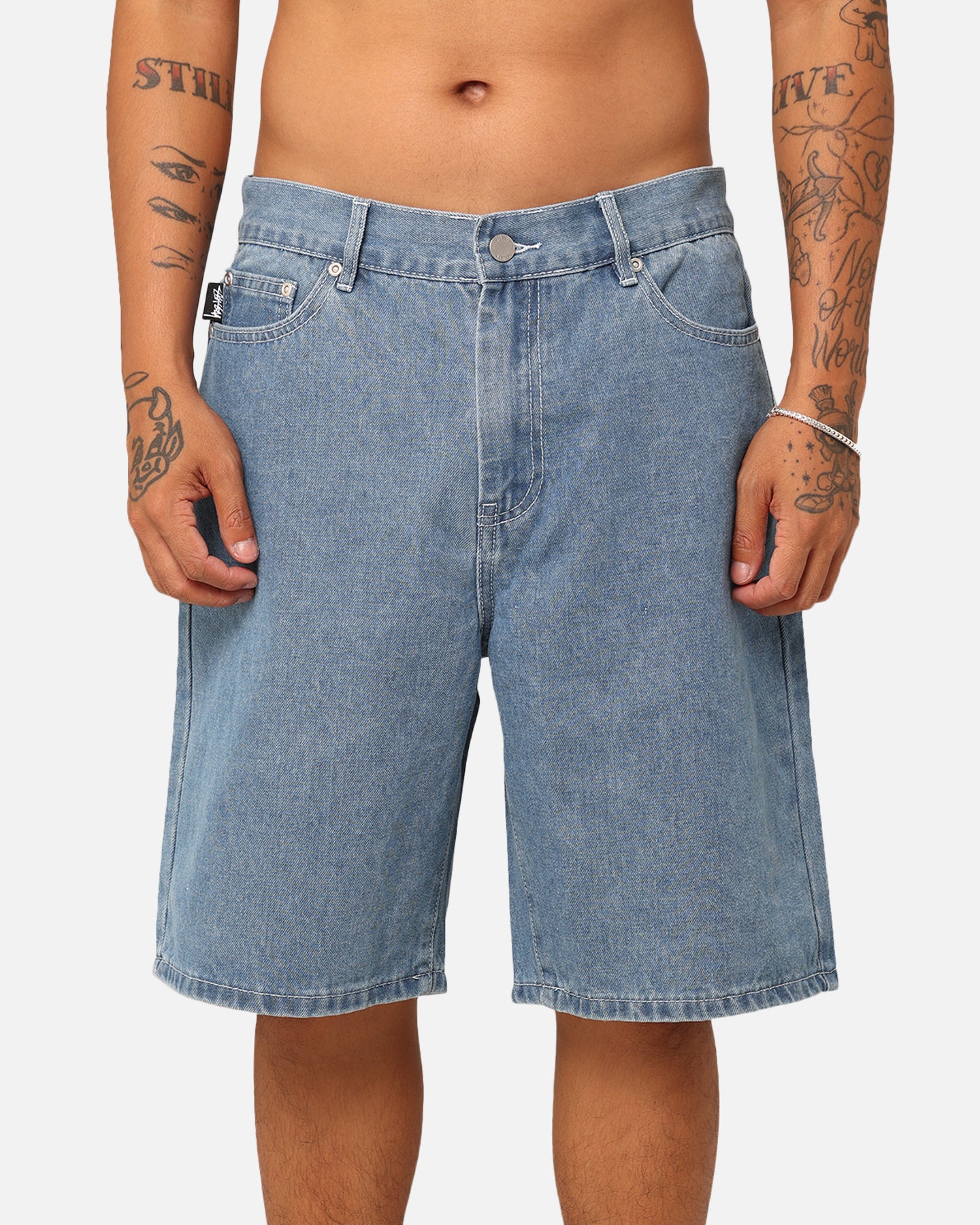 Stussy Denim Big Ol' Shorts Mid Denim | Culture Kings NZ