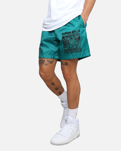 Rolling Loud Miami 23 Beach Shorts Cyan