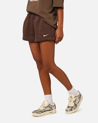 Nike Women's Sportswear Phoenix Fleece High Rise Shorts Baroque Brown/Sail