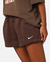 Nike Women's Sportswear Phoenix Fleece High Rise Shorts Baroque Brown/Sail