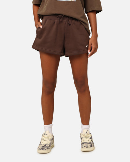 Nike Women's Sportswear Phoenix Fleece High Rise Shorts Baroque Brown/Sail