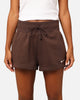 Nike Women's Sportswear Phoenix Fleece High Rise Shorts Baroque Brown/Sail