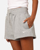 Nike Women's Sportswear Phoenix Fleece High Rise Shorts Dark Grey Heather