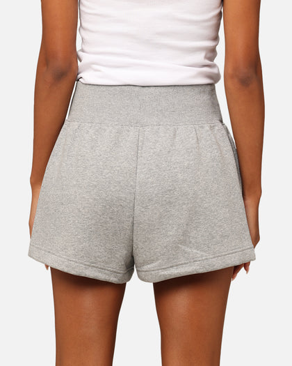 Nike Women's Sportswear Phoenix Fleece High Rise Shorts Dark Grey Heather