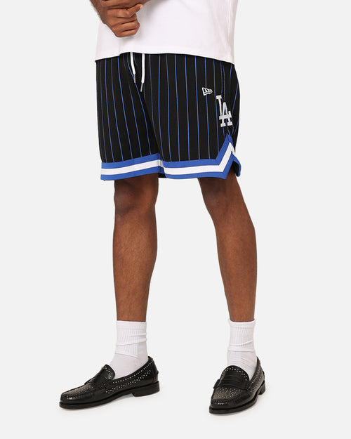 New Era Los Angeles Dodgers Mesh Shorts Black Pinstripe