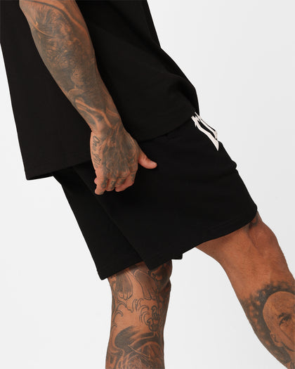 Fallen Breed Puff Logo Zip Sweat Shorts Black/White
