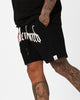 Fallen Breed Puff Logo Zip Sweat Shorts Black/White