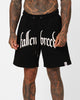 Fallen Breed Puff Logo Zip Sweat Shorts Black/White