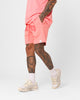 Fallen Breed Puff Logo Zip Sweat Shorts Pink/Red