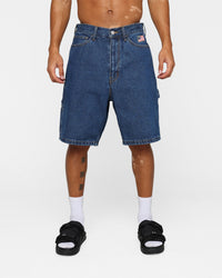 X-Large Denim Painter Shorts Indigo