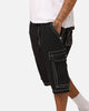 True Religion Big T Cargo Shorts Jet Black