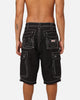 True Religion Big T Cargo Shorts Jet Black