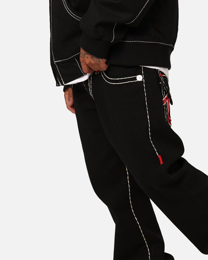True Religion Ricky With Flap Double Super T Jeans Rinsed Black