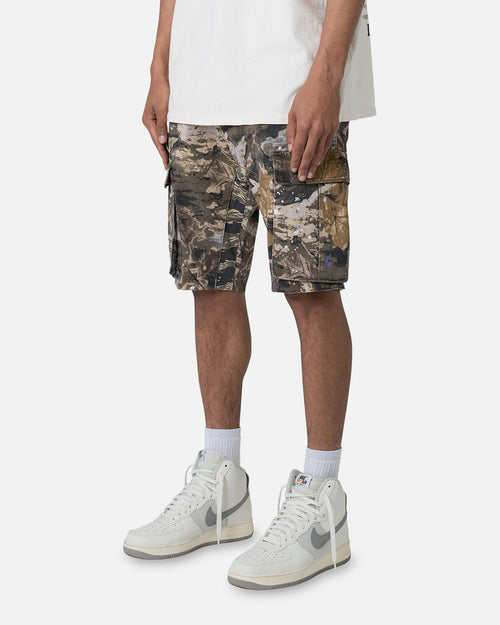 MNML Panelled Cargo Shorts Hunter Camo