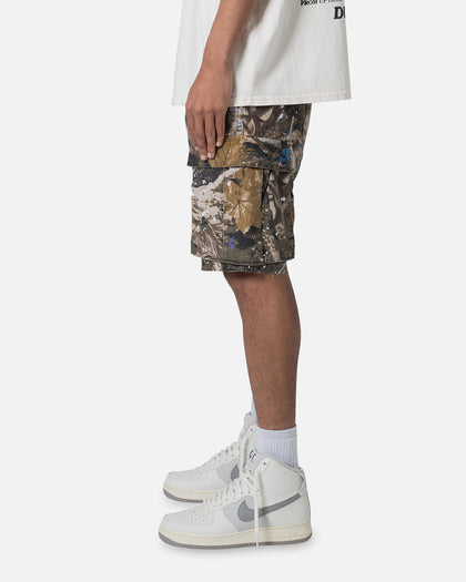 MNML Panelled Cargo Shorts Hunter Camo